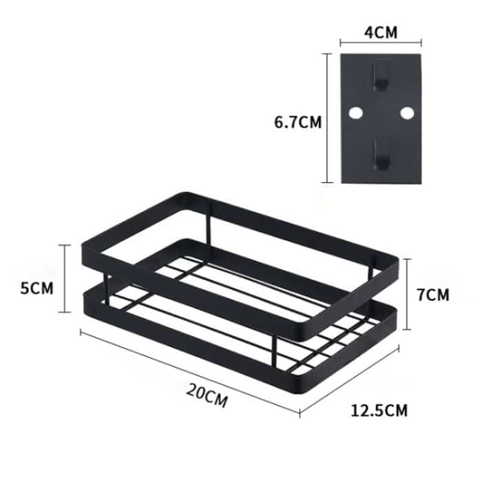 20 cm großes, stanzfreies Wandregal für Gewürze in der Küche, 20cm – Bild 3