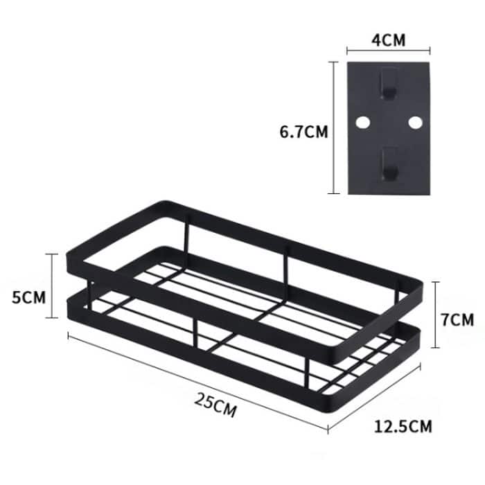 25 cm großes, stanzfreies Wandregal für Gewürze in der Küche, 25cm – Bild 3