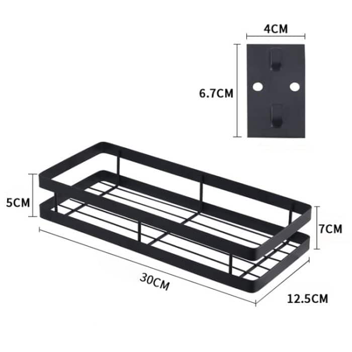 30 cm großes, stanzfreies Wandregal für Gewürze in der Küche, 30cm – Bild 3