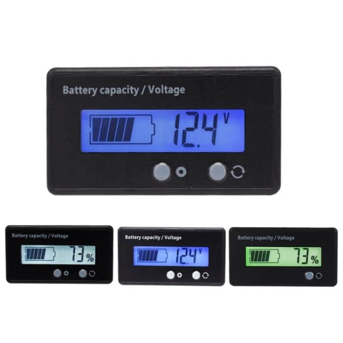 H6133 12V-84V Blei-Säure-Batterie-Spannungsprüfer, Prozent-Voltmeter-Messgerät, Lithium-Batterie-Statusmonitor, 12V-84V Blue Light, 12V-84V Green Light, 12V-84V White Light – Bild 2