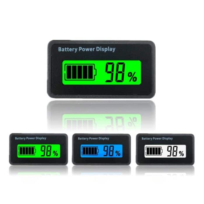H5 12V-48V Blei-Säure-Batterie-Spannungsprüfer, Prozent-Voltmeter-Messgerät, Lithium-Batterie-Statusmonitor, 12V-48V Blue Light, 12V-48V Green Light, 12V-48V White Light – Bild 2