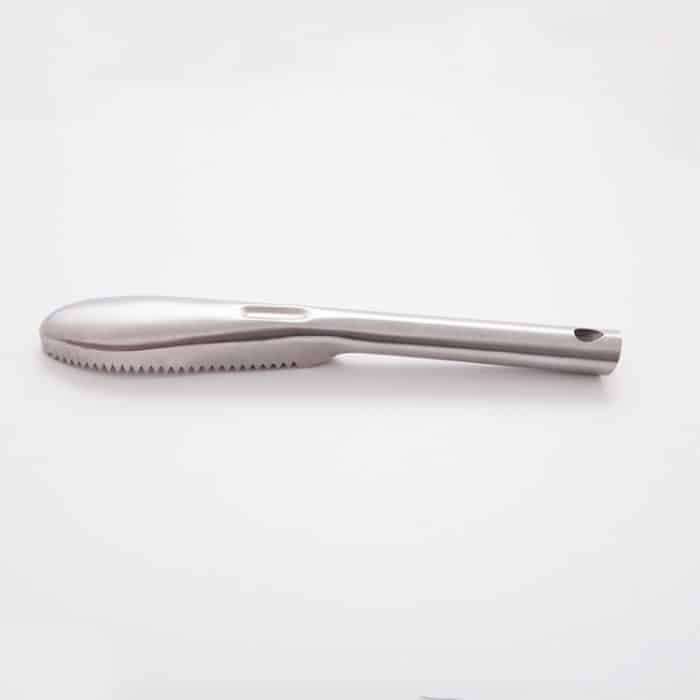 Küche Essential Edelstahl Bidirektional Sägezahn Fischschaber Fischschuppen Hobelmesser – Bild 2