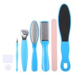 8 in 1 Dead Hard Skin Kallusentferner Schaber Pediküre Raspel Werkzeuge Tragbares Nagelhautschieber Nagel Fußpflege Werkzeug – Bild 2