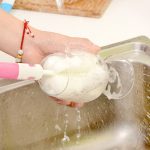 10 PCS Abnehmbare Griffschwamm-Reinigungsbecher-Bürsten Waschbecher-Bürste für Glasmilchflasche / Kaffeetasse / Glasbecher, Größe: 25,5 x 6 cm, zufällige Farblieferung