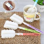 10 PCS Abnehmbare Griffschwamm-Reinigungsbecher-Bürsten Waschbecher-Bürste für Glasmilchflasche / Kaffeetasse / Glasbecher, Größe: 25,5 x 6 cm, zufällige Farblieferung – Bild 5