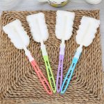 10 PCS Abnehmbare Griffschwamm-Reinigungsbecher-Bürsten Waschbecher-Bürste für Glasmilchflasche / Kaffeetasse / Glasbecher, Größe: 25,5 x 6 cm, zufällige Farblieferung – Bild 6