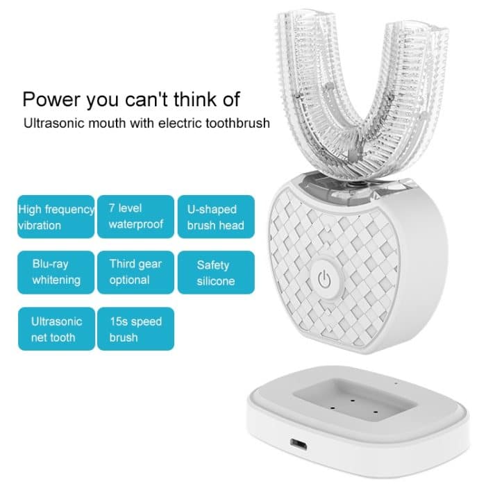 Weiß 3 Reinigungsmodi Elektrisches automatisches Schönheitszahninstrument aus Silikon – Bild 9