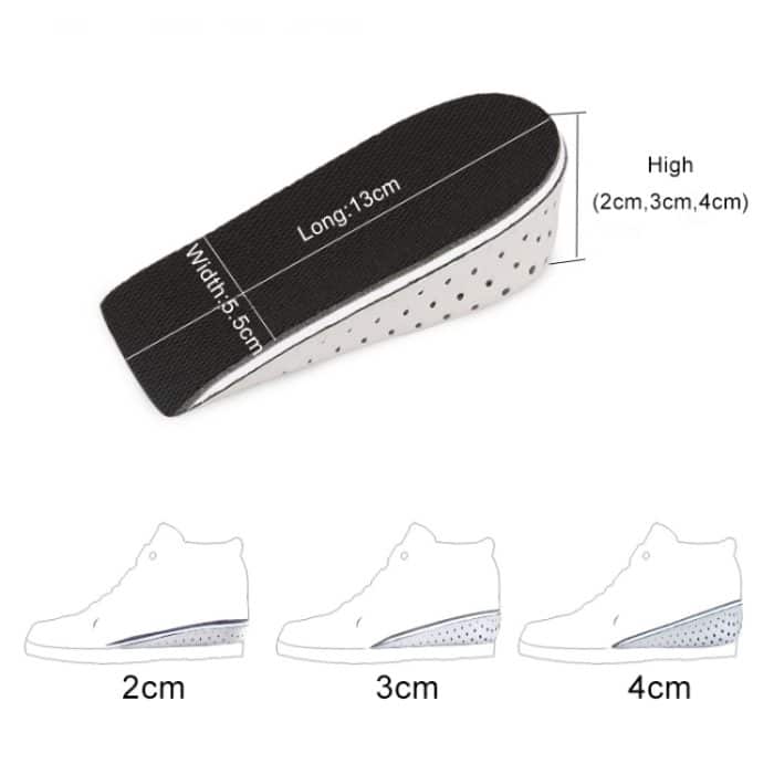 5 Paar Heels Heels Insert Schuhe Pad Polster Arch Height Erhöhen Sie die halbe Einlegesohle, Höhe: 4cm – Bild 6