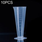 10 PCS 100 ml Lebensmittelqualität PP Kunststoff Kolben Digitale Kegel Messbecher Zylinder Skala Messen Glas Labor Labor Werkzeuge, 100ml