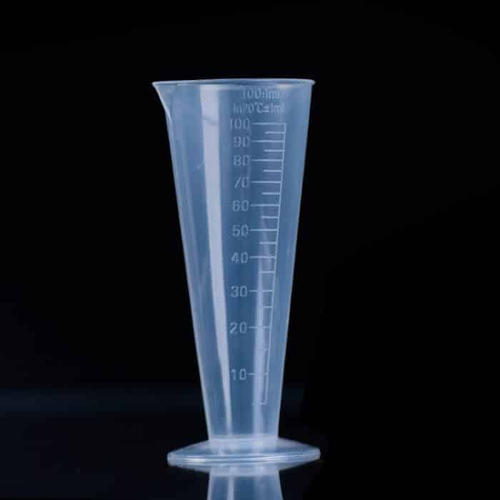 10 PCS 100 ml Lebensmittelqualität PP Kunststoff Kolben Digitale Kegel Messbecher Zylinder Skala Messen Glas Labor Labor Werkzeuge, 100ml – Bild 2