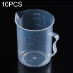 10 PCS 250 ml Lebensmittelqualität PP Kunststoff Kolben Digitale Messbecher Zylinder Skala Messen Glas Labor Labor Werkzeuge, 250ml
