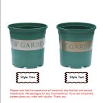 1 Gallone Blumentöpfe Plant Nursery Pots Plastiktöpfe Creative Gallons Töpfe mit Tablett, Größe: 17,5 * 16 * 16cm – Bild 7