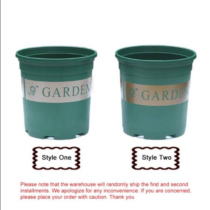 1 Gallone Blumentöpfe Plant Nursery Pots Plastiktöpfe Creative Gallons Töpfe mit Tablett, Größe: 17,5 * 16 * 16cm – Bild 7