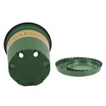 Blumentöpfe Pflanzentöpfe Kindertöpfe Kreative Gallonen Töpfe mit Tablett, Größe: 12 * 16 * 12cm – Bild 3