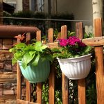 Wandtöpfe im europäischen Stil Halbkreisförmige Imitation Ieather Wandbehang Becken Innen- und Außentopf, Großformat: 27 * 15 * 22,2 cm, zufällige Farblieferung – Bild 5