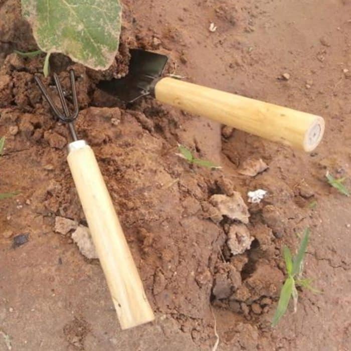 Rechenschaufel Grabkelle 3 in 1 Holzgriff Metallkopf Mini Gartenpflanze Werkzeug Gartenwerkzeug Gartenblumenwerkzeuge Gartengeräte Kombinationsset – Bild 8