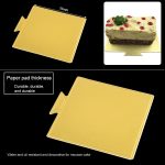 100 Stück/Packung, kleine quadratische Kuchen-Kartonunterlage, dicke, starre goldene Kuchen-Mousse-Kuchenmatte – Bild 5