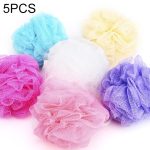 5 PCS Blumenbad Ball Badewannen Cool Ball Bad Handtuch Scrubber Körperreinigung Mesh Dusche Waschschwamm, zufällige Farblieferung