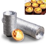 100 Stück/Packung Eierkuchenhalter aus Aluminiumfolie, Größe: 7,5 x 4 x 2 cm