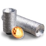 100 Stück/Packung Eierkuchenhalter aus Aluminiumfolie, Größe: 7,5 x 4 x 2 cm – Bild 2