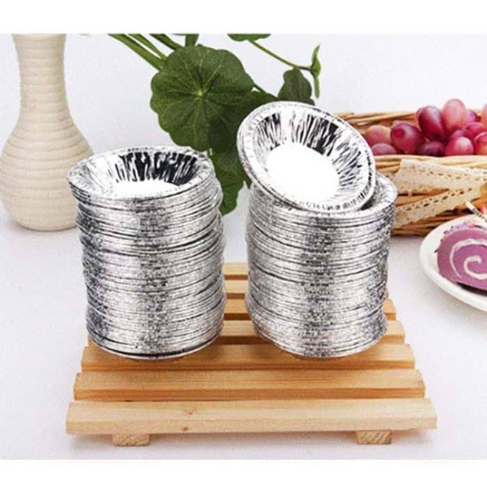 100 Stück/Packung Eierkuchenhalter aus Aluminiumfolie, Größe: 7,5 x 4 x 2 cm – Bild 7