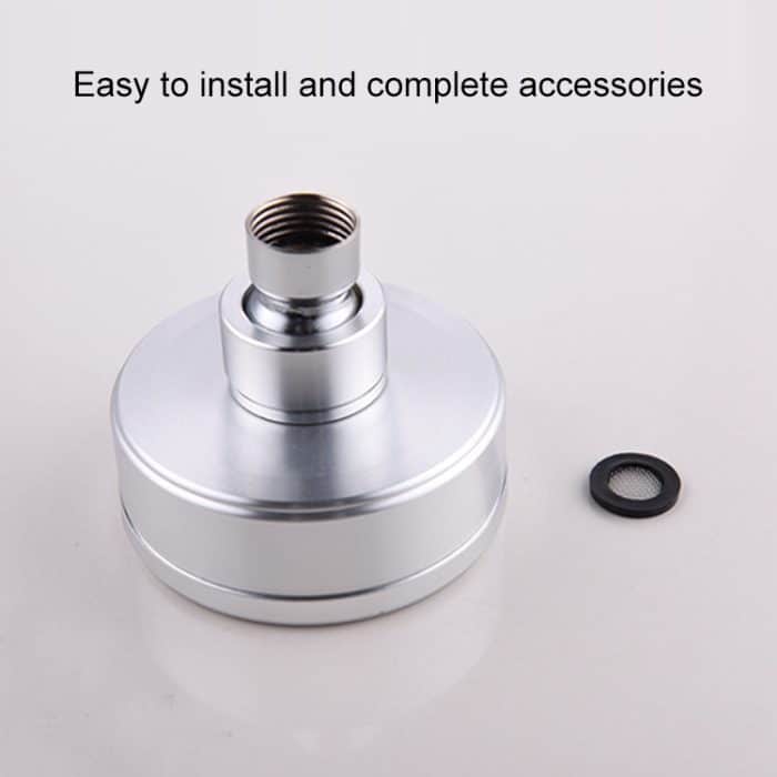 Abnehmbarer und waschbarer Space-Duschkopf mit Aluminiumbeschichtung, rund, mit Druckbrause oben, Größe: 82 mm, Pattern A – Bild 3