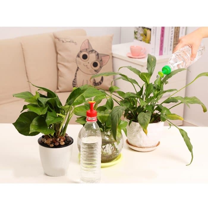 2 PCS tragbare kleine Kunststoff Bewässerung Sprinkler Kessel Mund Flaschenverschluss Pflanze Bewässerung Sprinkler tragbare Haushalts Topfpflanze Bewässerung Gartengeräte Bewässerung Sprinkler Mund, zufällige Farbabgabe – Bild 6