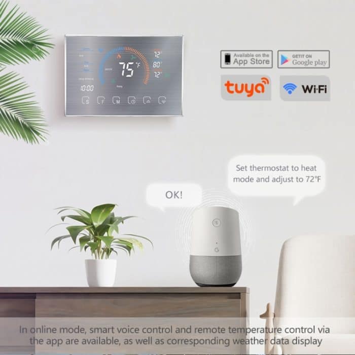 BHP-8000-WIFI-W 3H2C Smart Home Wärmepumpe, runder Raumspiegelgehäuse-Thermostat mit WLAN, AC 24 V, with WiFi, With WiFi – Bild 12