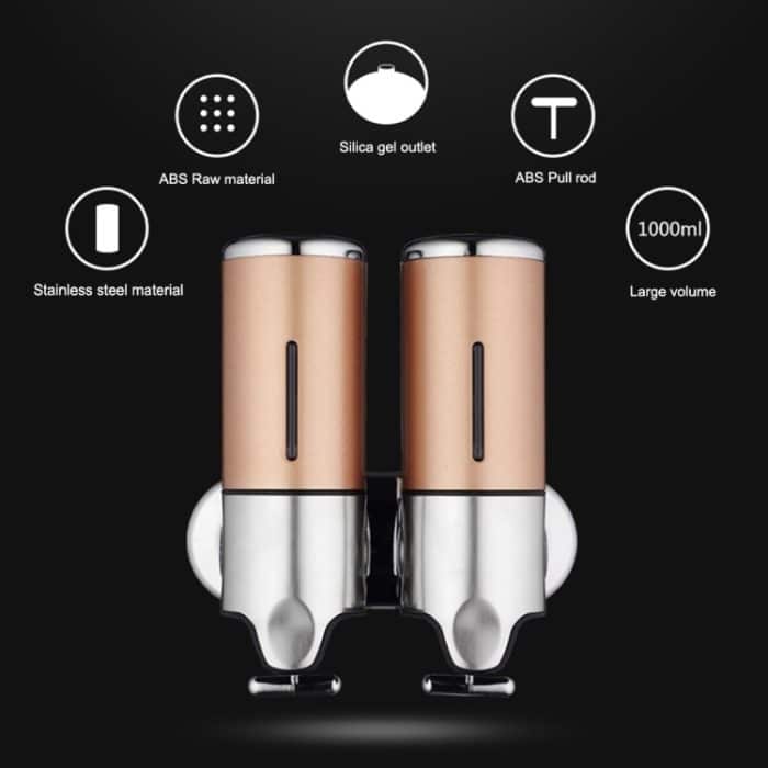 Handspender für Hotelduschen, wandmontierte Waschflüssigkeit, Shampoo-Seifenflasche, Fassungsvermögen: 500 ml, 500ml/Clear White – Bild 6