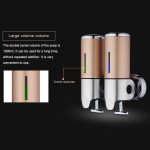 Handspender für Hotelduschen, wandmontierte Waschflüssigkeit, Shampoo-Seifenflasche, Fassungsvermögen: 500 ml, 500ml/Stainless Steel – Bild 7