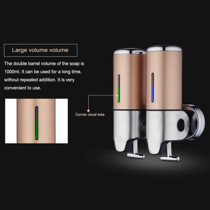 Handspender für Hotelduschen, wandmontierte Waschflüssigkeit, Shampoo-Seifenflasche, Fassungsvermögen: 500 ml, 500ml/Stainless Steel – Bild 7