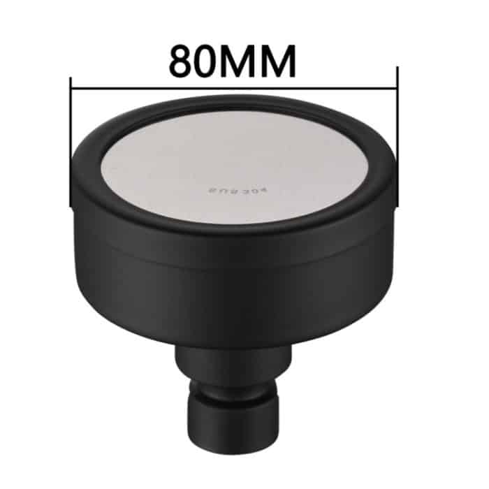 Abnehmbarer und waschbarer runder Druckduschkopf aus Edelstahl 304, Größe: 80 mm, Pattern G – Bild 2