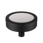 Abnehmbarer und waschbarer runder Druckduschkopf aus Edelstahl 304, Größe: 118 mm, Pattern H