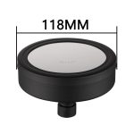 Abnehmbarer und waschbarer runder Druckduschkopf aus Edelstahl 304, Größe: 118 mm, Pattern H – Bild 2