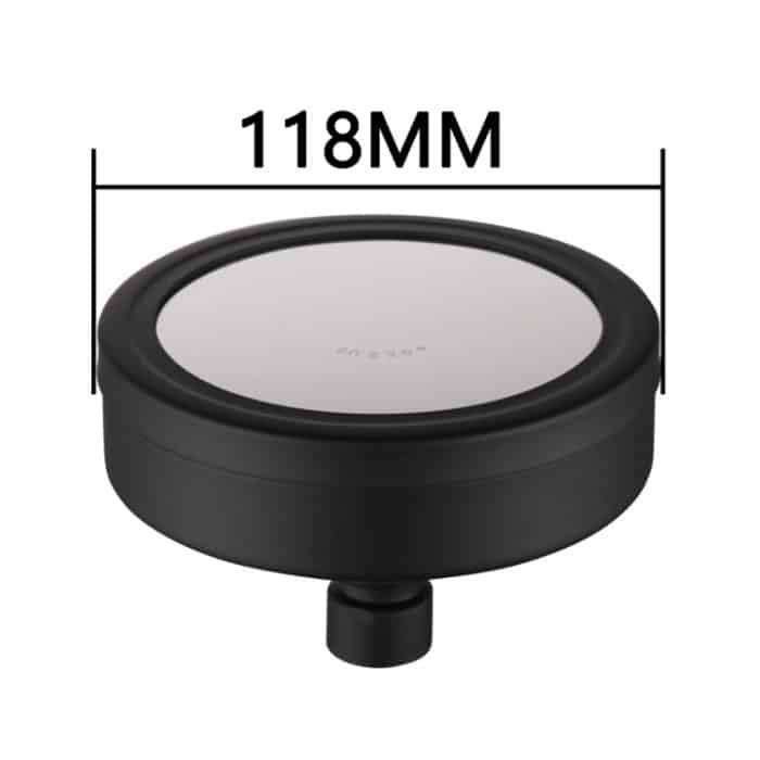 Abnehmbarer und waschbarer runder Druckduschkopf aus Edelstahl 304, Größe: 118 mm, Pattern H – Bild 2