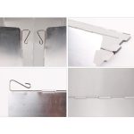 10 PCS Camping Outdoor Picknick Tragbarer Herd Klappschirm Aluminium Windschutzscheibe – Bild 5