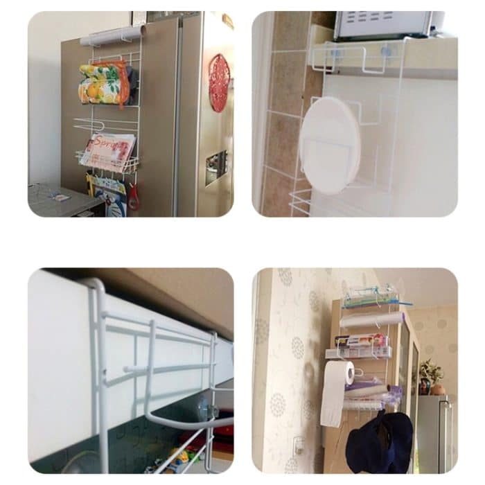 Mehrschichtiger Kühlregal Seitenregal Seitenwandhalter Multifunktions-Küchenorganisator Haushalt, Größe: 25 x 9,5 x 62 cm – Bild 10
