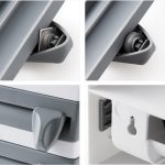 Wandmontierter Frischhaltefolienhalter für die Küche, Aufbewahrungsregal, Aufhänger, Schneidegerät, Größe: 39 x 10 x 24 cm, Grey, Khaki – Bild 8