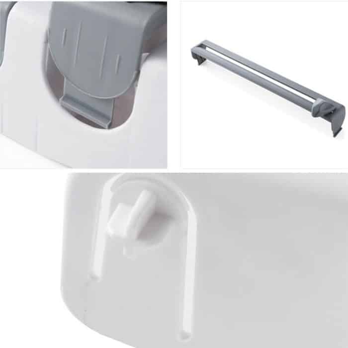 Wandmontierter Frischhaltefolienhalter für die Küche, Aufbewahrungsregal, Aufhänger, Schneidegerät, Größe: 39 x 10 x 24 cm, Grey, Khaki – Bild 9