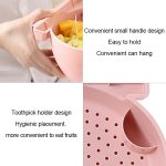 Küche Doppelschicht Obstschale Waschkorb Lazy Bracket Snack Nüsse Schüssel – Bild 4