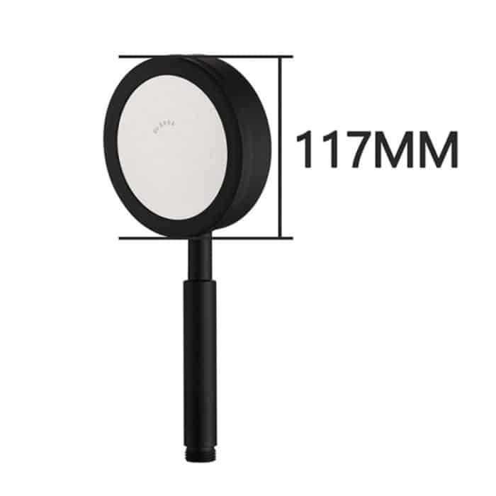 Abnehmbarer und waschbarer runder Druck-Handbrausekopf aus Edelstahl 304, Größe: 117 mm, Pattern J – Bild 2