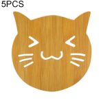 5 PCS Cute Cartoon Küchentisch Protect Wood Cup Pad Wärmeisolierung Coaster Mat, Random Style Lieferung