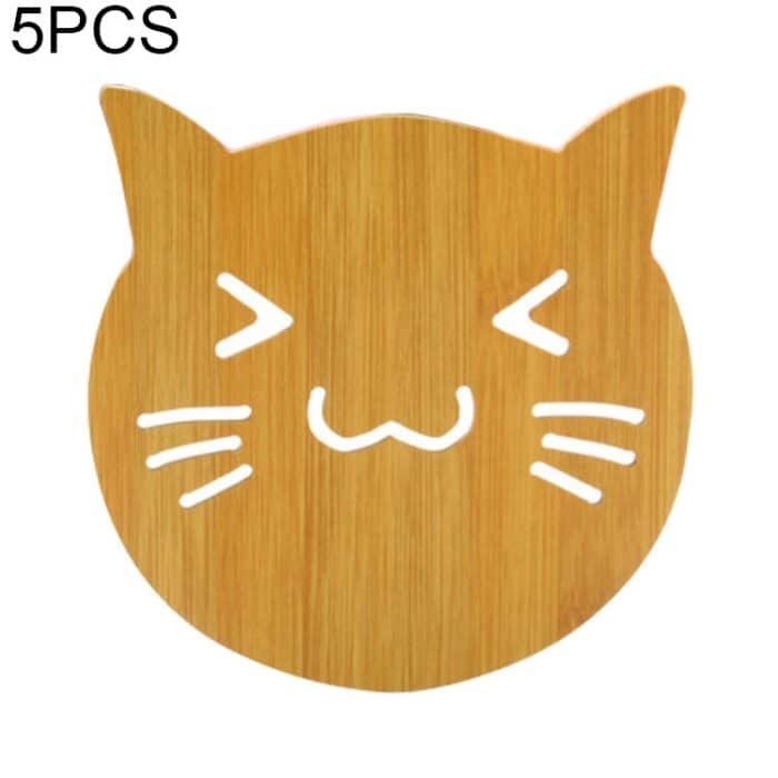 HC9096.jpg 5 PCS Cute Cartoon Küchentisch Protect Wood Cup Pad Wärmeisolierung Coaster Mat, Random Style Lieferung – Bild 1