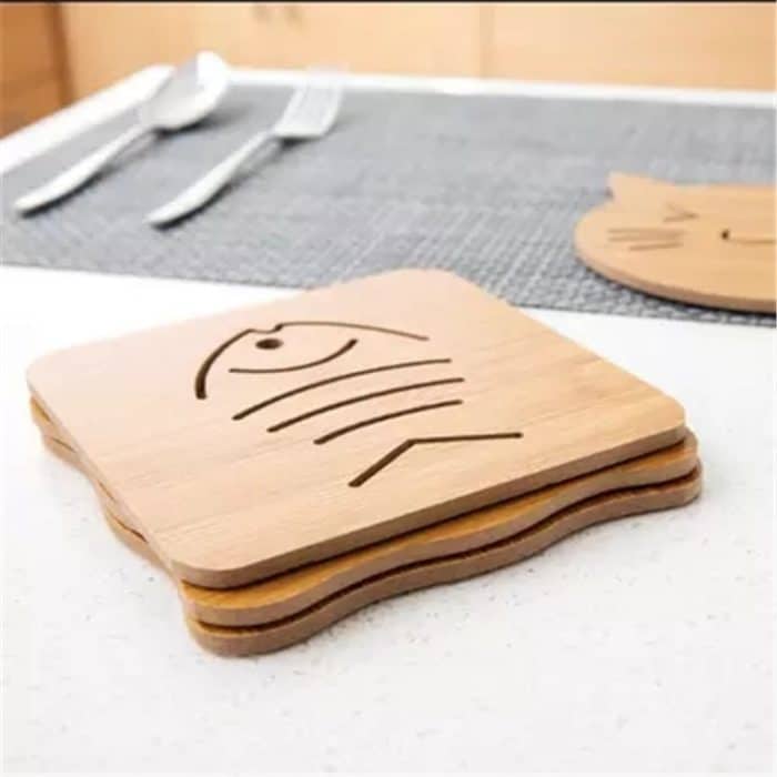 5 PCS Cute Cartoon Küchentisch Protect Wood Cup Pad Wärmeisolierung Coaster Mat, Random Style Lieferung – Bild 7