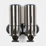 Doppelter Hotel-Dusche-Handspender, wandmontierte Waschflüssigkeit, Shampoo-Seifenflasche, Fassungsvermögen: 1000 ml, 1000ml/Stainless Steel