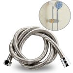 2 PCS 1,5 m G1 / 2 Zoll flexibles Duschkopf-Schlauchrohr aus Edelstahl Kompaktes Anti-Burst-Badewasserrohr