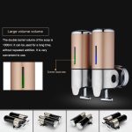 Dreifach-Handspender für Hotelduschen, Wandmontage, Waschflüssigkeit, Shampoo, Seife, Flasche, Fassungsvermögen: 1200 ml, 1200ml/Stainless Steel – Bild 7