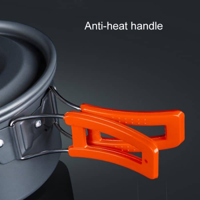 Hewolf 1692 Outdoor Camping Geschirr Töpfe Kochbekleidung Set für 2-3 Personen – Bild 8