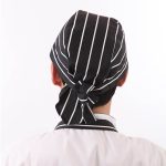 Unisex-Koch-Kellner-Arbeitsmütze im schlichten Stil, Piratenhut, Turbanmütze, Turban Cap 2, Turban Cap Red, Turban Cap Black, Turban Cap stripe, Turban Cap1 – Bild 3