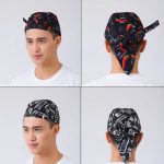 Unisex-Koch-Kellner-Arbeitsmütze im schlichten Stil, Piratenhut, Turbanmütze, Turban Cap 2, Turban Cap Red, Turban Cap Black, Turban Cap stripe, Turban Cap1 – Bild 5